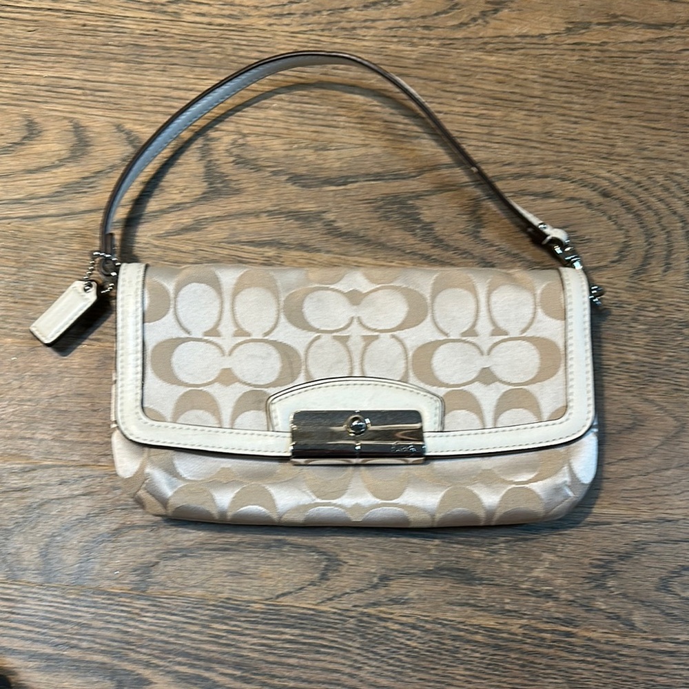 Coach Tan Signature Shoulder Bag